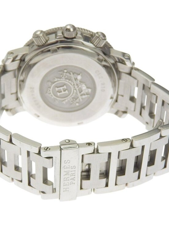 HERMES Clipper Watches CL2.910 blackDial Stainless Steel Quartz Chronograp... main image 4